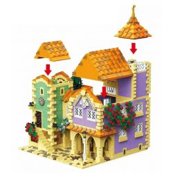 MOYU BLOCK MY82001 82001 non  NHÀ NGHỈ HOLIDAY INN BAKA bộ đồ chơi xếp lắp ráp ghép mô hình Modular Buildings HOLIDAY INN / HOUSES BARQA Mô Hình Nhà Cửa 2948 khối