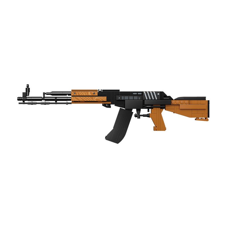 GUDI 40603 non  SÚNG TRƯỜNG TẤN CÔNG AK-47 8 TỔ HỢP bộ đồ chơi xếp lắp ráp ghép mô hình Gun 360 khối