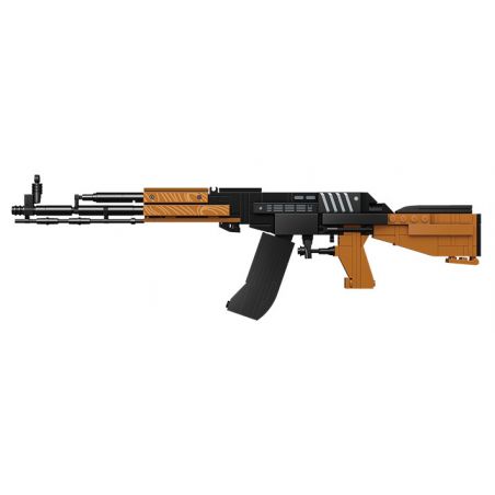GUDI 40603 non  SÚNG TRƯỜNG TẤN CÔNG AK-47 8 TỔ HỢP bộ đồ chơi xếp lắp ráp ghép mô hình Gun 360 khối