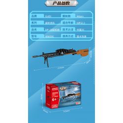 GUDI 40603 non  SÚNG TRƯỜNG TẤN CÔNG AK-47 8 TỔ HỢP bộ đồ chơi xếp lắp ráp ghép mô hình Gun 360 khối