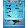 GUDI 40603 non  SÚNG TRƯỜNG TẤN CÔNG AK-47 8 TỔ HỢP bộ đồ chơi xếp lắp ráp ghép mô hình Gun 360 khối