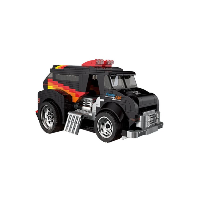 BRICKCOOL KC205 non  SỬA ĐỔI CHẤT NỔ XE ĐA DỤNG RED TIGER CHẠY TRỐN 1:20 tỷ lệ 1:20 bộ đồ chơi xếp lắp ráp ghép mô hình Racers SOUPED-UP SPEED TIGER MULTI-PURPOSE VEHICLES Đua Tốc Độ 588 khối