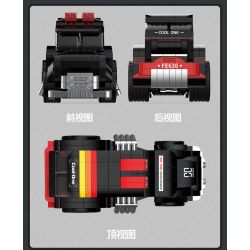 BRICKCOOL KC205 non  SỬA ĐỔI CHẤT NỔ XE ĐA DỤNG RED TIGER CHẠY TRỐN 1:20 tỷ lệ 1:20 bộ đồ chơi xếp lắp ráp ghép mô hình Racers SOUPED-UP SPEED TIGER MULTI-PURPOSE VEHICLES Đua Tốc Độ 588 khối