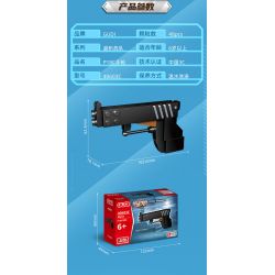 GUDI 40603 non  SÚNG TRƯỜNG TẤN CÔNG AK-47 8 TỔ HỢP bộ đồ chơi xếp lắp ráp ghép mô hình Gun 360 khối