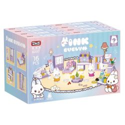 WISDOM TREE 82017 non  PHÒNG NGỦ EVELYN MÀU HỒNG bộ đồ chơi xếp lắp ráp ghép mô hình PINK EVELYN