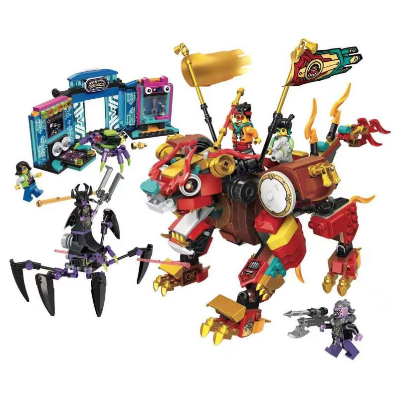 NOT  MONKIE KID'S LION GUARDIAN 80021 1825 TANK 60044 ZIMO 80003 xếp lắp ráp ghép mô hình MONKIE KID QUÁI VẬT VÀNG NGƯỜI BẢO VỆ SƯ TỬ CỦA Tây Du Ký Tôn Ngộ Không 774 khối