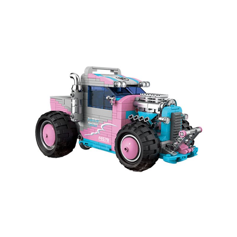 BRICKCOOL KC204 non  SỬA ĐỔI VỤ NỔ ĐẦU XE MÁY KÉO LEAPING GOD OF WAR 1:20 tỷ lệ 1:20 bộ đồ chơi xếp lắp ráp ghép mô hình Racers SOUPED-UP LEAPING GOD OF WAR TOWING TRUCK HEAD Đua Tốc Độ 523 khối