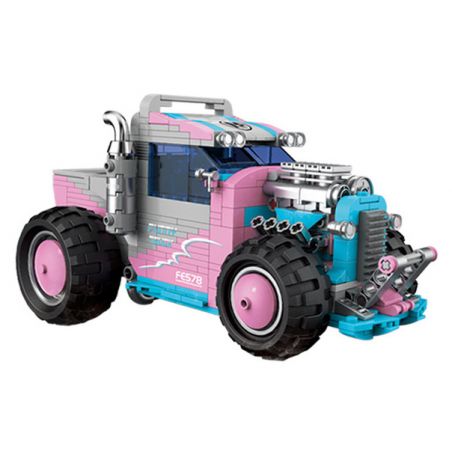 BRICKCOOL KC204 non  SỬA ĐỔI VỤ NỔ ĐẦU XE MÁY KÉO LEAPING GOD OF WAR 1:20 tỷ lệ 1:20 bộ đồ chơi xếp lắp ráp ghép mô hình Racers SOUPED-UP LEAPING GOD OF WAR TOWING TRUCK HEAD Đua Tốc Độ 523 khối