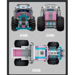 BRICKCOOL KC204 non  SỬA ĐỔI VỤ NỔ ĐẦU XE MÁY KÉO LEAPING GOD OF WAR 1:20 tỷ lệ 1:20 bộ đồ chơi xếp lắp ráp ghép mô hình Racers SOUPED-UP LEAPING GOD OF WAR TOWING TRUCK HEAD Đua Tốc Độ 523 khối