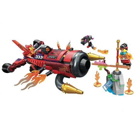 NOT  RED SON'S INFERNO JET 80019 TANK 60042 xếp lắp ráp ghép mô hình RED SON'S INFERNO JET MÁY BAY PHẢN LỰC ĐỊA NGỤC CỦA MONKIE KID VÔ SINH BOY Tây Du Ký Tôn Ngộ Không 299 khối