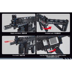TA GAOLE T2035 2035 non  SÚNG TIỂU LIÊN MP5 bộ đồ chơi xếp lắp ráp ghép mô hình Gun MP5 SUBMACHINE GUN 958 khối