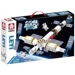 LE YI 88052 non  GIẤC MƠ KHÔNG GIAN TRẠM VŨ TRỤ THIÊN CUNG bộ đồ chơi xếp lắp ráp ghép mô hình Space Thám Hiểm Không Gian 472 khối