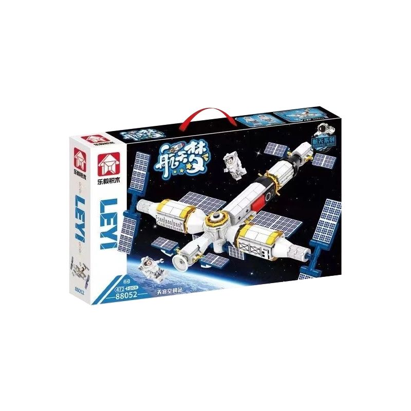 LE YI 88052 non  GIẤC MƠ KHÔNG GIAN TRẠM VŨ TRỤ THIÊN CUNG bộ đồ chơi xếp lắp ráp ghép mô hình Space Thám Hiểm Không Gian 472 khối