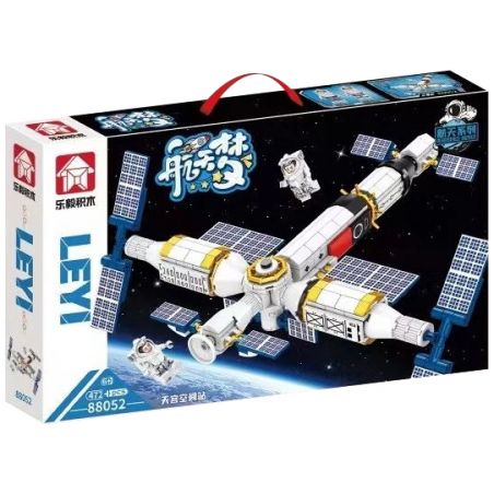 LE YI 88052 non  GIẤC MƠ KHÔNG GIAN TRẠM VŨ TRỤ THIÊN CUNG bộ đồ chơi xếp lắp ráp ghép mô hình Space Thám Hiểm Không Gian 472 khối