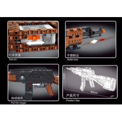 TA GAOLE T2034 2034 non  SÚNG TẤN CÔNG AK47 bộ đồ chơi xếp lắp ráp ghép mô hình  AK47 ASSAULT RIFLE Kỹ Thuật Công Nghệ Cao Mô Hình Phương Tiện 1179 khối