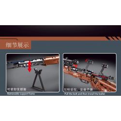 TA GAOLE T2031 2031 non  SÚNG TRƯỜNG BẮN TỈA 98K bộ đồ chơi xếp lắp ráp ghép mô hình  98K SNIPER RIFLE Kỹ Thuật Công Nghệ Cao Mô Hình Phương Tiện 903 khối