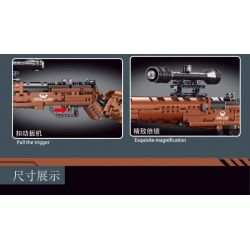 TA GAOLE T2031 2031 non  SÚNG TRƯỜNG BẮN TỈA 98K bộ đồ chơi xếp lắp ráp ghép mô hình  98K SNIPER RIFLE Kỹ Thuật Công Nghệ Cao Mô Hình Phương Tiện 903 khối