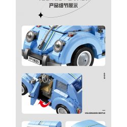 JIESTAR FF10025 10025 non  BỌ CÁNH CỨNG VOLKSWAGEN bộ đồ chơi xếp lắp ráp ghép mô hình Creator Expert VOLKSWAGEN BEETLE Chuyên Gia Sáng Tạo 679 khối