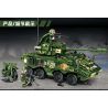 LEYI 88020 non  XE BỌC THÉP TẤN CÔNG KIỂU 11 bộ đồ chơi xếp lắp ráp ghép mô hình Military Army MILITARY TANK TYPE 11 WHEELED ARMORED ASSAULT VEHICLE Quân Sự Bộ Đội 488 khối