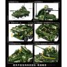 LEYI 88020 non  XE BỌC THÉP TẤN CÔNG KIỂU 11 bộ đồ chơi xếp lắp ráp ghép mô hình Military Army MILITARY TANK TYPE 11 WHEELED ARMORED ASSAULT VEHICLE Quân Sự Bộ Đội 488 khối