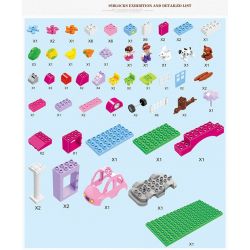 HUIMEI STAR CITY XING DOU CHENG HM065 Xếp hình kiểu    Pink Supermarket Siêu Thị Màu Hồng 95 khối