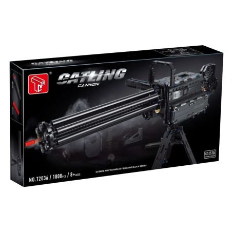 TA GAOLE T2036 2036 non  SÚNG MÁY GATLING bộ đồ chơi xếp lắp ráp ghép mô hình  GATLING CANNON Kỹ Thuật Công Nghệ Cao Mô Hình Phương Tiện 1808 khối