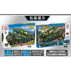 LEYI 88011 non  TÊN LỬA ĐẠN ĐẠO DONGFENG-21 bộ đồ chơi xếp lắp ráp ghép mô hình Military Army DF-21D BALLISTIC MISSILE Quân Sự Bộ Đội 476 khối