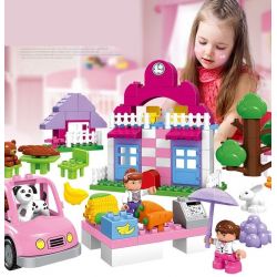 HUIMEI STAR CITY XING DOU CHENG HM065 Xếp hình kiểu    Pink Supermarket Siêu Thị Màu Hồng 95 khối