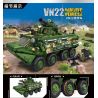 LEYI 88007 non  XE BỌC THÉP VN22 bộ đồ chơi xếp lắp ráp ghép mô hình Military Army VN22 ARMORED VEHICLE Quân Sự Bộ Đội 472 khối