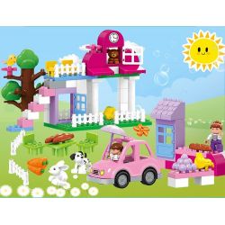 HUIMEI STAR CITY XING DOU CHENG HM065 Xếp hình kiểu    Pink Supermarket Siêu Thị Màu Hồng 95 khối