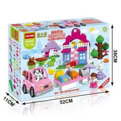HUIMEI STAR CITY XING DOU CHENG HM065 Xếp hình kiểu    Pink Supermarket Siêu Thị Màu Hồng 95 khối