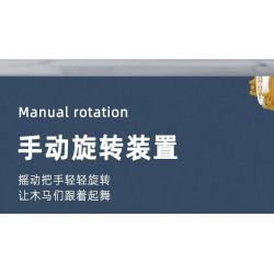 HSANHE 31007 non  FANTASY XOAY TROJAN. bộ đồ chơi xếp lắp ráp ghép mô hình THE MAGIC CAROUSEL 902 khối