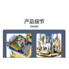 HSANHE 31007 non  FANTASY XOAY TROJAN. bộ đồ chơi xếp lắp ráp ghép mô hình THE MAGIC CAROUSEL 902 khối