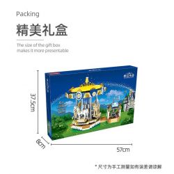 HSANHE 31007 non  FANTASY XOAY TROJAN. bộ đồ chơi xếp lắp ráp ghép mô hình THE MAGIC CAROUSEL 902 khối