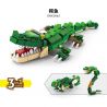 ACHKO 10024 non  SIBERIAN MECHATIGER CÁ SẤU bộ đồ chơi xếp lắp ráp ghép mô hình Creator 3 In 1 SIBERIAN ROBOT TIGER CROCODILE Sáng Tạo Với 3 Mẫu 194 khối