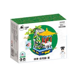 WEKKI 506002 506003 506004 506005 non  4 GIÁO PHÁI CỦA PHONG CẢNH LỄ HỘI MÙA XUÂN VẺ ĐẸP HÈ THU MUỘN CON MÈO HOÀNG GIA ĐƯỢC GLUCKED CÁC ĐIỂM THAM QUAN SÁP NGHE TUYẾT bộ đồ chơi xếp lắp ráp ghép mô hình 1792 khối