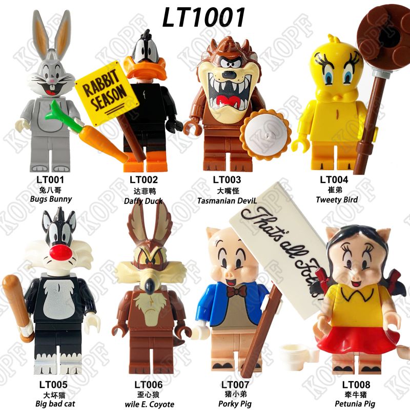 NOT  COLLECTABLE MINIFIGURES - LOONEY TUNES SERIES 71030 91001 KOPF LT1001 1001 xếp lắp ráp ghép mô hình SMACKING FUN BỘ SƯU TẬP NHÂN VẬT NHỎ PHẦN 22 LOONEY TUNES (BUGS BUNNY) THỎ LOLA Búp Bê Sưu Tầm 5 khối