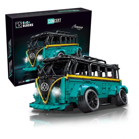 CACO C021 non  CẮM TRẠI XE BUÝT NẰM THẤP tỷ lệ 1:10 bộ đồ chơi xếp lắp ráp ghép mô hình  CONCEPT Kỹ Thuật Công Nghệ Cao Mô Hình Phương Tiện 2975 khối