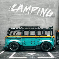 CACO C021 non  CẮM TRẠI XE BUÝT NẰM THẤP tỷ lệ 1:10 bộ đồ chơi xếp lắp ráp ghép mô hình  CONCEPT Kỹ Thuật Công Nghệ Cao Mô Hình Phương Tiện 2975 khối