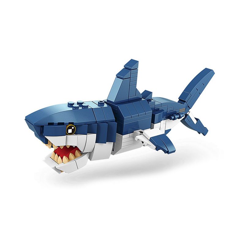 ACHKO 10023 non  SIBERIAN MECHATIGER CÁ MẬP bộ đồ chơi xếp lắp ráp ghép mô hình Creator 3 In 1 SIBERIAN ROBOT TIGER SHARK Sáng Tạo Với 3 Mẫu 188 khối