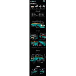 CACO C021 non  CẮM TRẠI XE BUÝT NẰM THẤP tỷ lệ 1:10 bộ đồ chơi xếp lắp ráp ghép mô hình  CONCEPT Kỹ Thuật Công Nghệ Cao Mô Hình Phương Tiện 2975 khối