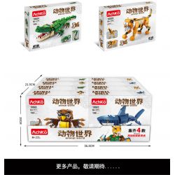 ACHKO 10023 non  SIBERIAN MECHATIGER CÁ MẬP bộ đồ chơi xếp lắp ráp ghép mô hình Creator 3 In 1 SIBERIAN ROBOT TIGER SHARK Sáng Tạo Với 3 Mẫu 188 khối