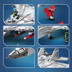 JUHANG TECHNOLOGY 88014 REOBRIX 33028 non  歼 -15 NGƯỜI VẬN CHUYỂN ĐÔI bộ đồ chơi xếp lắp ráp ghép mô hình Military Army J-15 FIGHTER Quân Sự Bộ Đội 1066 khối