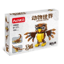 ACHKO 10022 non  SIBERIAN MECHAHỔ CÚ bộ đồ chơi xếp lắp ráp ghép mô hình Creator 3 In 1 SIBERIAN ROBOT TIGER OWL Sáng Tạo Với 3 Mẫu 194 khối