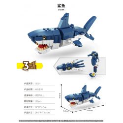 ACHKO 10022 non  SIBERIAN MECHAHỔ CÚ bộ đồ chơi xếp lắp ráp ghép mô hình Creator 3 In 1 SIBERIAN ROBOT TIGER OWL Sáng Tạo Với 3 Mẫu 194 khối