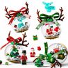 SEMBO 601155A 601155B 601155C 601155D non  QUẢ CẦU PHA LÊ GIÁNG SINH 4 LOẠI ÔNG GIÀ NOEL NAI SỪNG TẤM BĂNG CÂY THÔNG KẸP HẠT DẺ bộ đồ chơi xếp lắp ráp ghép mô hình Christmas 310 khối