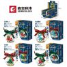 SEMBO 601155A 601155B 601155C 601155D non  QUẢ CẦU PHA LÊ GIÁNG SINH 4 LOẠI ÔNG GIÀ NOEL NAI SỪNG TẤM BĂNG CÂY THÔNG KẸP HẠT DẺ bộ đồ chơi xếp lắp ráp ghép mô hình Christmas 310 khối