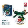 SEMBO 601155A 601155B 601155C 601155D non  QUẢ CẦU PHA LÊ GIÁNG SINH 4 LOẠI ÔNG GIÀ NOEL NAI SỪNG TẤM BĂNG CÂY THÔNG KẸP HẠT DẺ bộ đồ chơi xếp lắp ráp ghép mô hình Christmas 310 khối