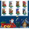 SEMBO 601157 non  HỘP BỊT MẮT GIÁNG SINH 4 KIỂU ÔNG GIÀ NOEL TRƯỢT TUYẾT TỐC ĐỘ GINGERBREAD MAN GIFT NIGHT CHRISTMAS DINNER NUTCRACKER SLEIGH SNOWMAN WITH LANTERN bộ đồ chơi xếp lắp ráp ghép mô hình