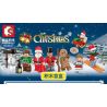SEMBO 601157 non  HỘP BỊT MẮT GIÁNG SINH 4 KIỂU ÔNG GIÀ NOEL TRƯỢT TUYẾT TỐC ĐỘ GINGERBREAD MAN GIFT NIGHT CHRISTMAS DINNER NUTCRACKER SLEIGH SNOWMAN WITH LANTERN bộ đồ chơi xếp lắp ráp ghép mô hình
